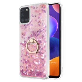 Microsonic Samsung Galaxy A31 Glitter Liquid Holder Pembe Kılıf