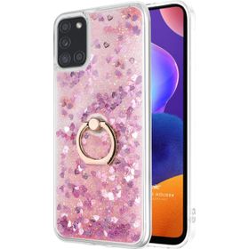 Microsonic Samsung Galaxy A31 Glitter Liquid Holder Pembe Kılıf