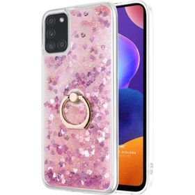 Microsonic Samsung Galaxy A31 Glitter Liquid Holder Pembe Kılıf