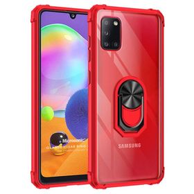 Microsonic Samsung Galaxy A31 Grande Clear Ring Holder Kılıf