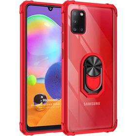 Microsonic Samsung Galaxy A31 Grande Clear Ring Holder Kılıf