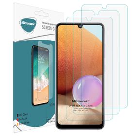 Microsonic Samsung Galaxy A32 3'lü Paket 4G Screen Protector Nano Glass Cam Ekran Koruyucu