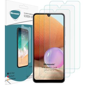Microsonic Samsung Galaxy A32 3'lü Paket 4G Screen Protector Nano Glass Cam Ekran Koruyucu
