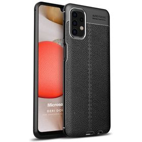 Microsonic Samsung Galaxy A32 4G Deri Dokulu Silikon Kılıf