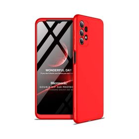 Microsonic Samsung Galaxy A32 4G Double Dip 360 Protective Kırmızı Kılıf