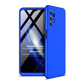 Microsonic Samsung Galaxy A32 4G Double Dip 360 Protective Mavi Kılıf