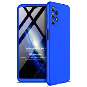 Microsonic Samsung Galaxy A32 4G Double Dip 360 Protective Mavi Kılıf