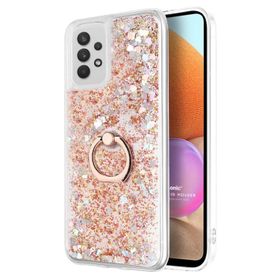 Microsonic Samsung Galaxy A32 4G Glitter Liquid Holder Gold Kılıf