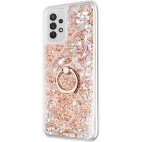 Microsonic Samsung Galaxy A32 4G Glitter Liquid Holder Gold Kılıf