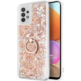 Microsonic Samsung Galaxy A32 4G Glitter Liquid Holder Gold Kılıf