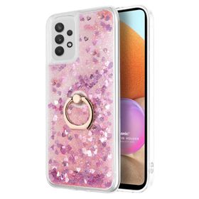 Microsonic Samsung Galaxy A32 4G Glitter Liquid Holder Pembe Kılıf
