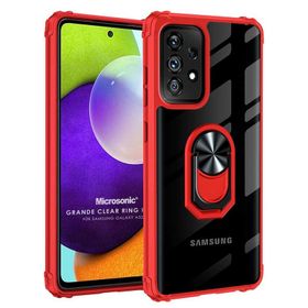 Microsonic Samsung Galaxy A32 4G Grande Clear Ring Holder Kılıf