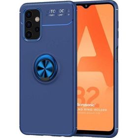 Microsonic Samsung Galaxy A32 4G Kickstand Ring Holder Lacivert Kılıf