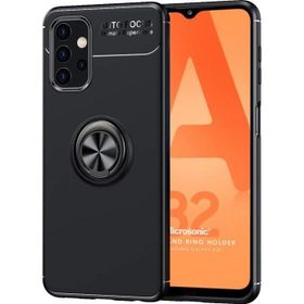 Microsonic Samsung Galaxy A32 4G Kickstand Ring Holder Siyah Kılıf