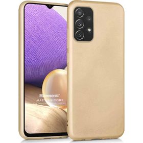 Microsonic Samsung Galaxy A32 4G Matte Silicone Gold Kılıf