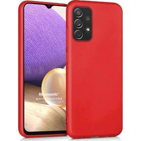Microsonic Samsung Galaxy A32 4G Matte Silicone Kırmızı Kılıf