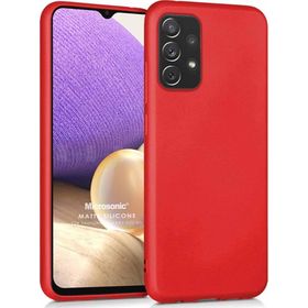 Microsonic Samsung Galaxy A32 4G Matte Silicone Kırmızı Kılıf