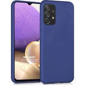 Microsonic Samsung Galaxy A32 4G Matte Silicone Lacivert Kılıf
