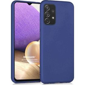 Microsonic Samsung Galaxy A32 4G Matte Silicone Lacivert Kılıf