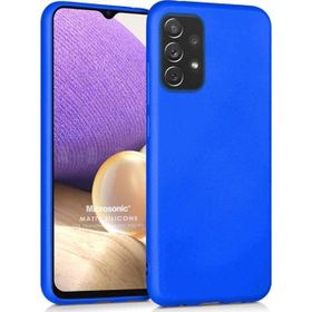 Microsonic Samsung Galaxy A32 4G Matte Silicone Mavi Kılıf