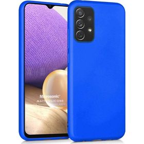 Microsonic Samsung Galaxy A32 4G Matte Silicone Mavi Kılıf