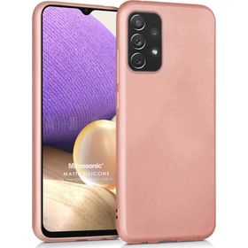 Microsonic Samsung Galaxy A32 4G Matte Silicone Rose Gold Kılıf