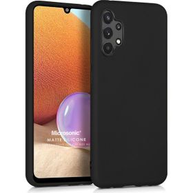 Microsonic Samsung Galaxy A32 4G Matte Silicone Siyah Kılıf