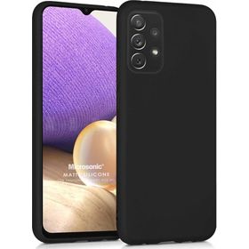 Microsonic Samsung Galaxy A32 4G Matte Silicone Siyah Kılıf