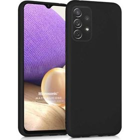 Microsonic Samsung Galaxy A32 4G Matte Silicone Siyah Kılıf