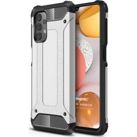 Microsonic Samsung Galaxy A32 4G Rugged Armor Gümüş Kılıf