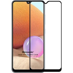 Microsonic Samsung Galaxy A32 4G Tam Kaplayan Temperli Siyah Cam Ekran Koruyucu