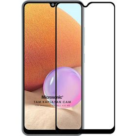 Microsonic Samsung Galaxy A32 4G Tam Kaplayan Temperli Siyah Cam Ekran Koruyucu