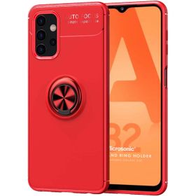 Microsonic Samsung Galaxy A32 5G Kickstand Ring Holder Kırmızı Kılıf