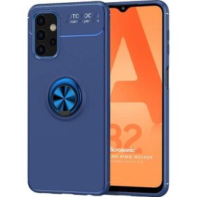 Microsonic Samsung Galaxy A32 5G Kickstand Ring Holder Lacivert Kılıf