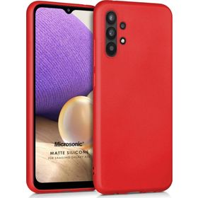 Microsonic Samsung Galaxy A32 5G Matte Silicone Kırmızı Kılıf
