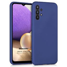 Microsonic Samsung Galaxy A32 5G Matte Silicone Lacivert Kılıf