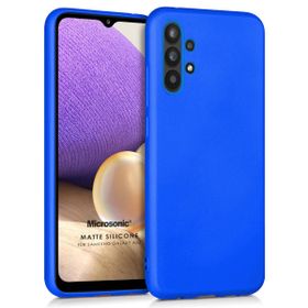Microsonic Samsung Galaxy A32 5G Matte Silicone Mavi Kılıf