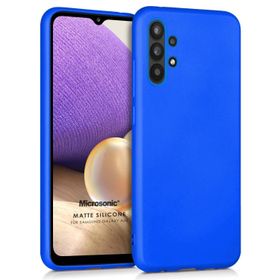 Microsonic Samsung Galaxy A32 5G Matte Silicone Mavi Kılıf