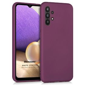 Microsonic Samsung Galaxy A32 5G Matte Silicone Mor Kılıf