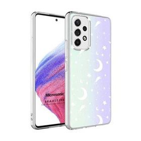 Microsonic Samsung Galaxy A33 5g Braille Feel Desenli Moon Kılıf
