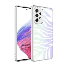 Microsonic Samsung Galaxy A33 5G Braille Feel Desenli Zebra Cep Telefonu Kılıfı
