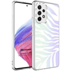 Microsonic Samsung Galaxy A33 5G Braille Feel Desenli Zebra Cep Telefonu Kılıfı