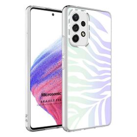 Microsonic Samsung Galaxy A33 5G Braille Feel Desenli Zebra Cep Telefonu Kılıfı