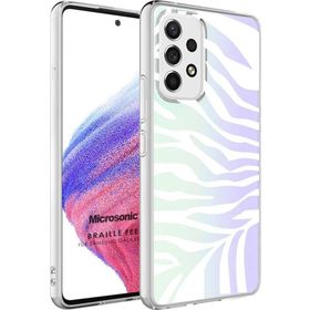 Microsonic Samsung Galaxy A33 5G Braille Feel Desenli Zebra Cep Telefonu Kılıfı