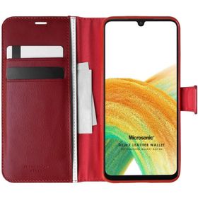 Microsonic Samsung Galaxy A33 5G Delux Leather Wallet Cep Telefonu Kılıfı