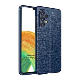 Microsonic Samsung Galaxy A33 5G Deri Dokulu Lacivert Cep Telefonu Kılıfı