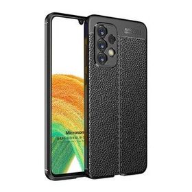 Microsonic Samsung Galaxy A33 5G Deri Dokulu Silikon Siyah Cep Telefonu Kılıfı