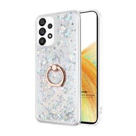 Microsonic Samsung Galaxy A33 5G Glitter Liquid Gümüş Cep Telefonu Kılıfı