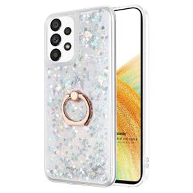 Microsonic Samsung Galaxy A33 5G Glitter Liquid Gümüş Cep Telefonu Kılıfı