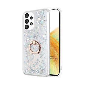 Microsonic Samsung Galaxy A33 5G Glitter Liquid Gümüş Cep Telefonu Kılıfı